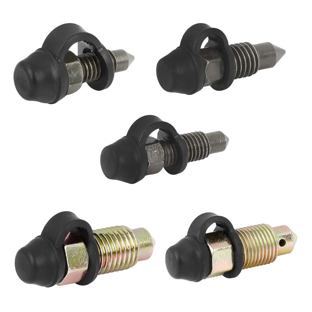 F FIERCE CYCLE 10pcs Metal Bleeder Screw with Cap Dark Green Motorcycle Banjo Bolts M6X1mm M7X1mm M8X1.25mm M10x1mm M10x1.25mm