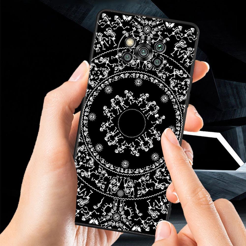 Skeleton Skull Phone Case for Xiaomi Poco F7 F6 F5 F4 F3 X6 X5 X4 X3 NFC F7 Ultra M4 C51 C55 GT 5G Soft TPU Cover Fundas Capas