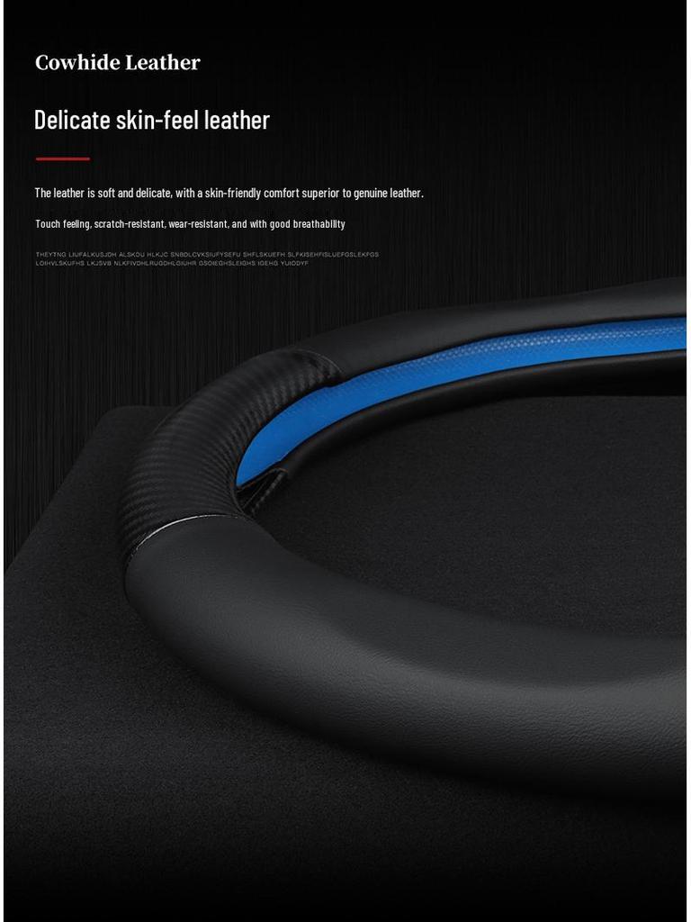 Universal Suede Steering Wheel Cover for NIO ES6, ES7, EC7, ET5, ET7 - Four Season, Ultra-Thin Design