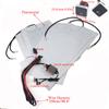Vyhřívání autosedaček 12V Carbon Fiber/Alloy Wire Top Pads 3 Levels Dual Square Control Switch with Harness Winter warmer