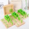 Baby Montessori math blind writing board number and quantity of sticks learning building block pairing wooden nails scoring sticks wooden toys
