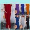 Robe Maxi T-shirt d'Été de Qualité Supérieure pour Femmes à Manches Courtes et Poches