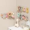 Transparent Hair Tie & Headband Storage Rack with Adhesive Hooks for Bathroom