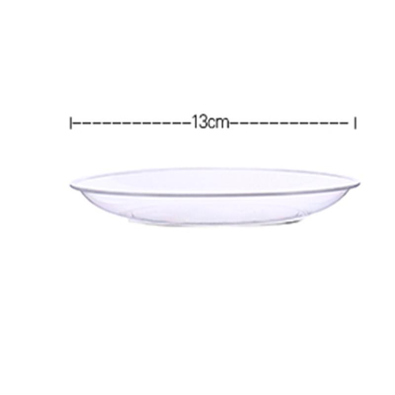 Thickened Transparent PS Plastic Plates - Crystal Butterfly Design for Steak, Fruit & More