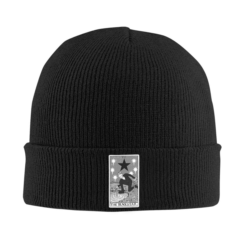 Blackstar Rock Tarot Hats Autumn Winter Beanies Fashion Davids Bowies Cap Female Male Acrylic Skullcap