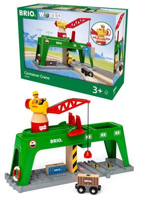 BRIO WORLD Container Crane Green 63399600