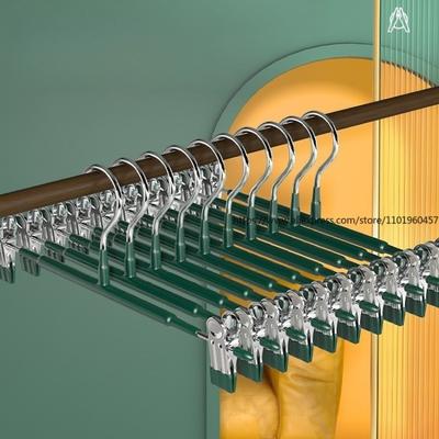 Stainless Steel Pants Hanger with Clips Home Non-Slip Pants Clip Wrinkle-Free Skirt Hanger for Pants Skirt Storage