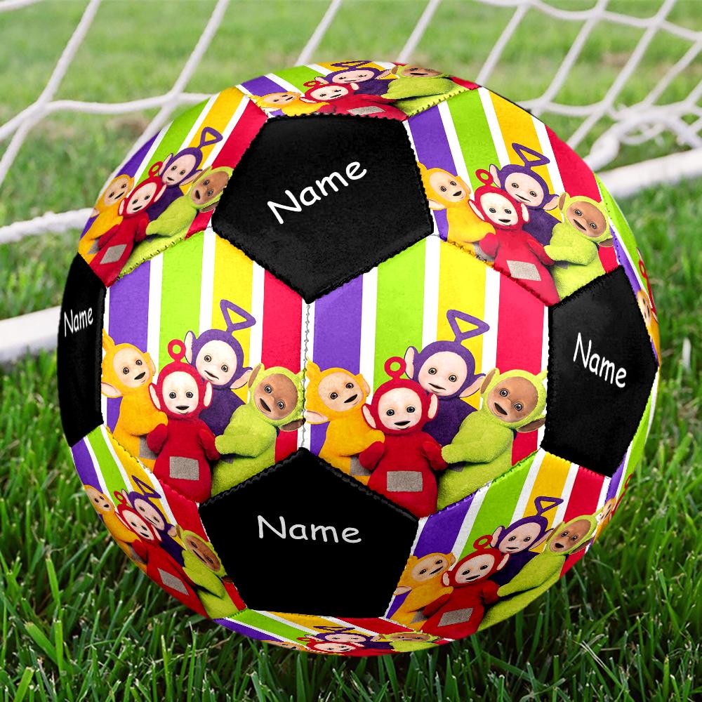 Custom Name Teletubbies Theme Size 5 Soccer Ball, Suitable for Both Indoor and Outdoor Matches, a Gift Suitable for Everyone.