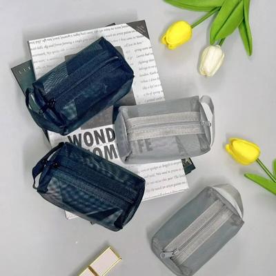 Purses for Women Nylon Mesh Coin Purse Large Capacity Lipstick Data Line Earphone Cosmetic Organizer Pouch Clutch Storage Bag