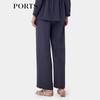 PORTS Women's LT8P088TWT038 Glossy Flared Trousers