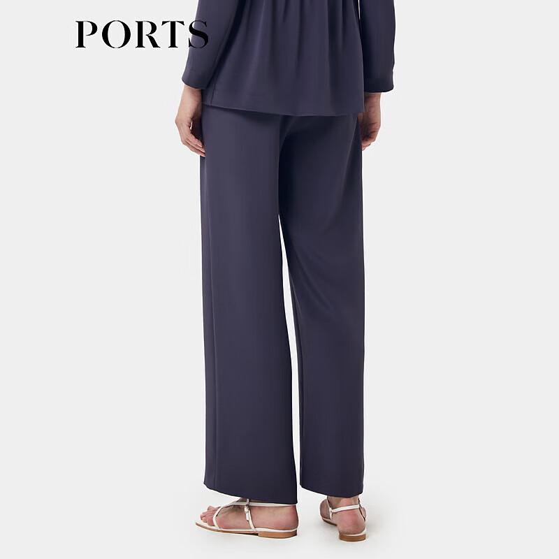 PORTS Women's LT8P088TWT038 Glossy Flared Trousers