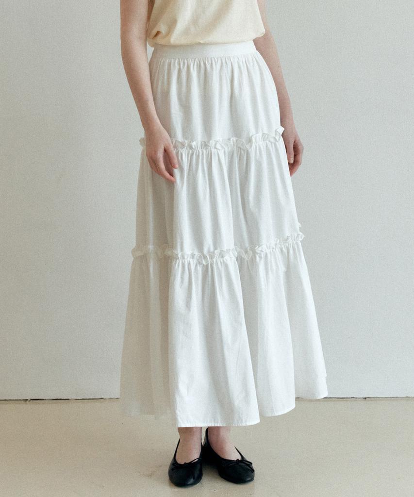 Yeoppe Layered Frill Skirt_White