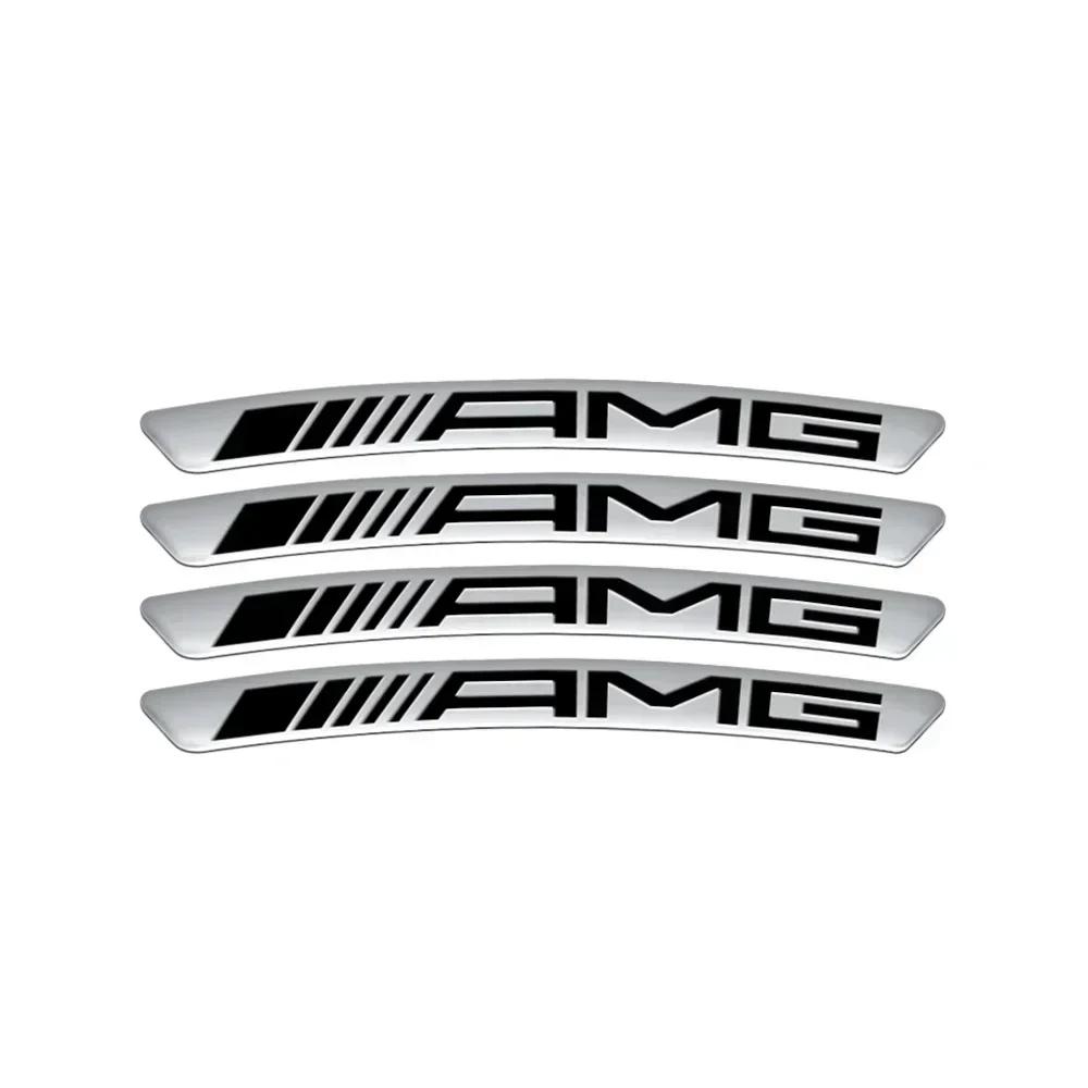 AAVW1 4Pcs/Set Car Styling Wheel Rim Sticker Badge For Mercedes Benz W204 W205 W211 Amg W212 W213 W203 Smart 451 Fortwo W176 W124