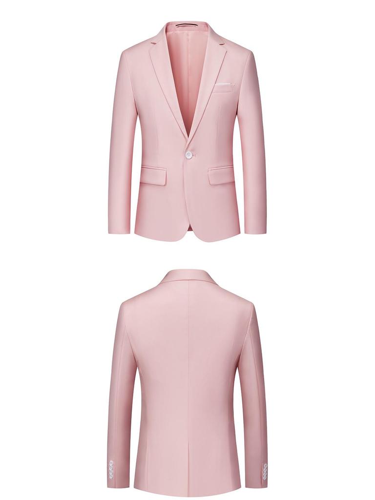 2025 Spring/Autumn Men's Solid Color Single-Button Business Casual Suit Jacket