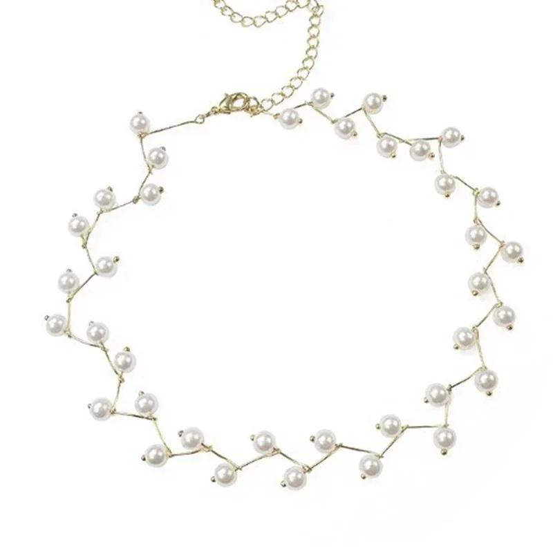 Luxus Imitationsperlen Choker Damen Mädchen Halsketten Mode Eleganz Hochzeit Braut Halskette Y2k Schmuck