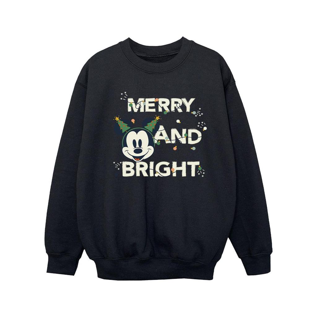 Disney Girls Mickey Mouse Merry & Bright Sweatshirt