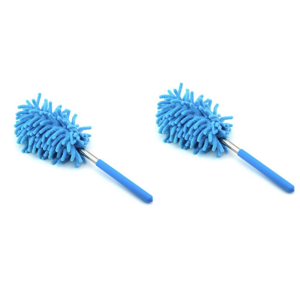 

2 Pieces Extendable Cleaning Duster Replaceable Head Dust Cleaner Microfiber Duster Office Cleaning синій
