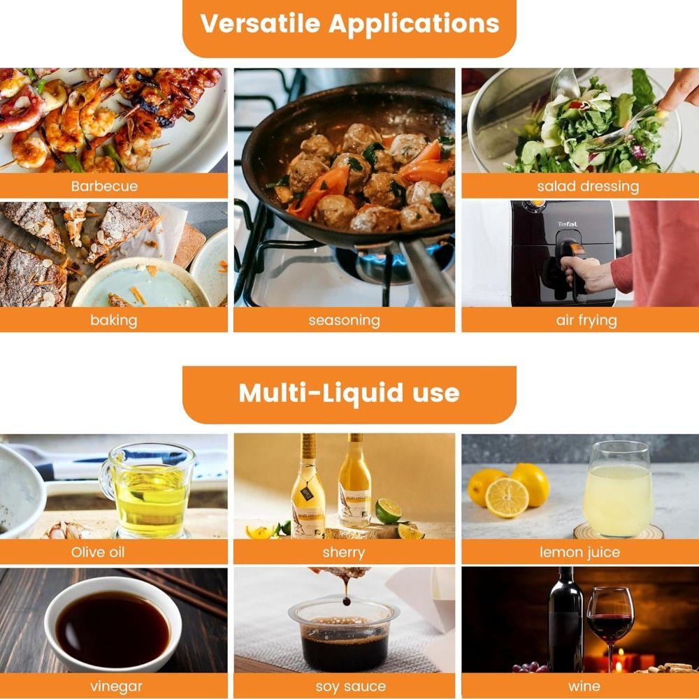 Mehrzweck-Ölsprühflasche zum Kochen Edelstahl Küchenwürzflasche BBQ Backen