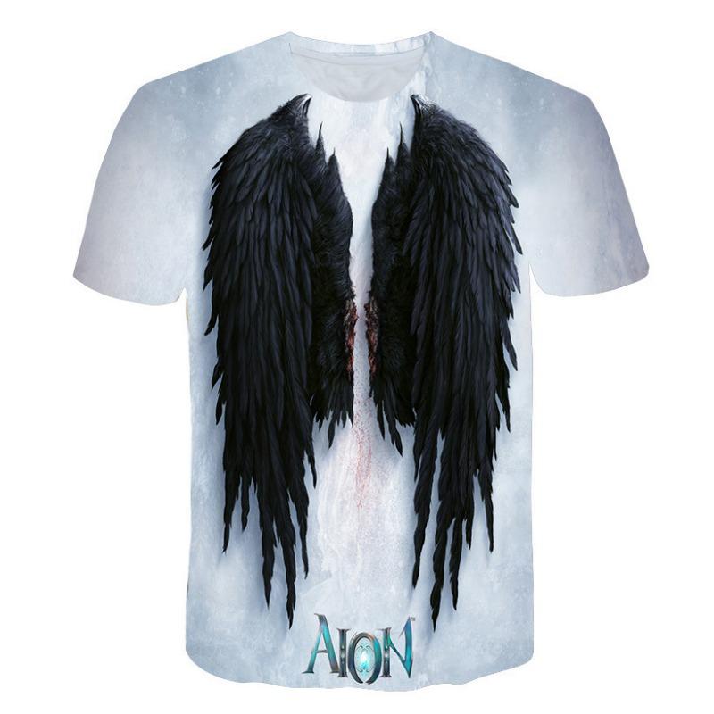 Fashionable Trendy Style Beautiful Angel 3D Digital Printing Men's Women's Casual T-shirt