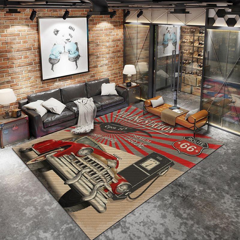 Retro Guitar Carpets for Living Room Decoration Non Slip Floor Mat Electric Drum Music Room Rug Washable Bedroom Bedside Doormat