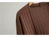 2026 Spring/Fall Elegant Knit Three-Piece Set: Long Cardigan Coat, Single-Breasted Vest, Wide-Leg Pants