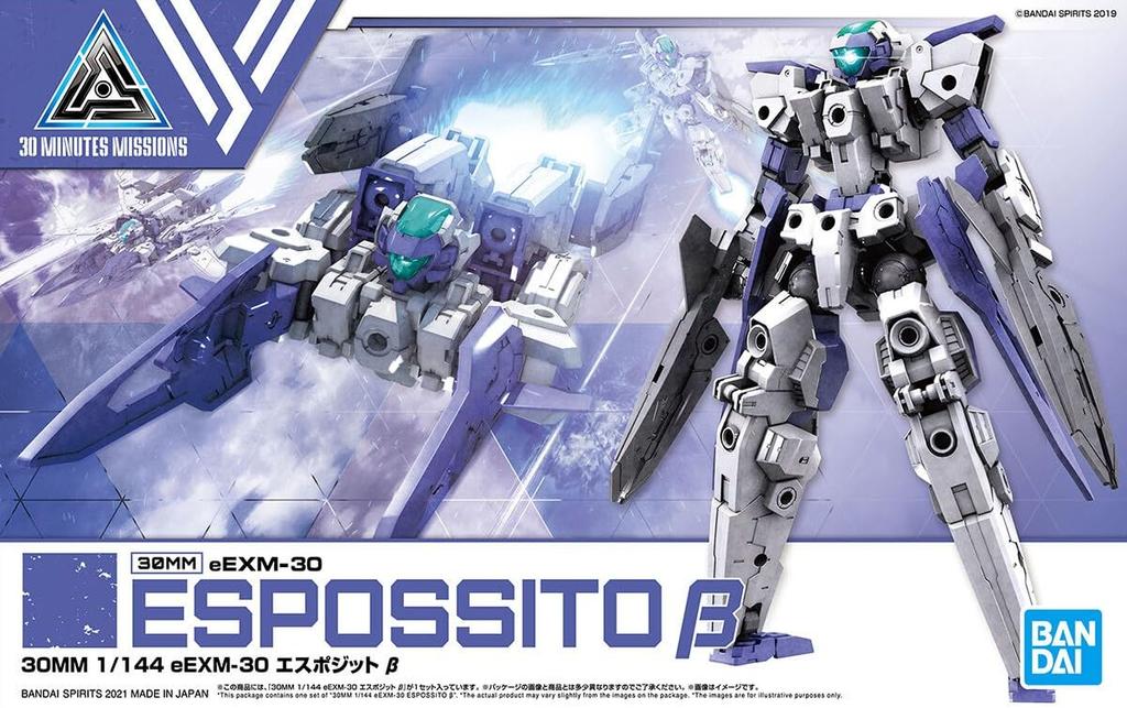BANDAI SPIRITS 30MM eEXM-30 Esposito Beta Escala 1/144 Kit de Modelo de Plástico Pré-Colorido