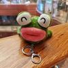 Dolls Backpack Pendant Car Key Ring Big Mouth Frog Doll Stuffed Toys Plush Keyring Plush Keychain