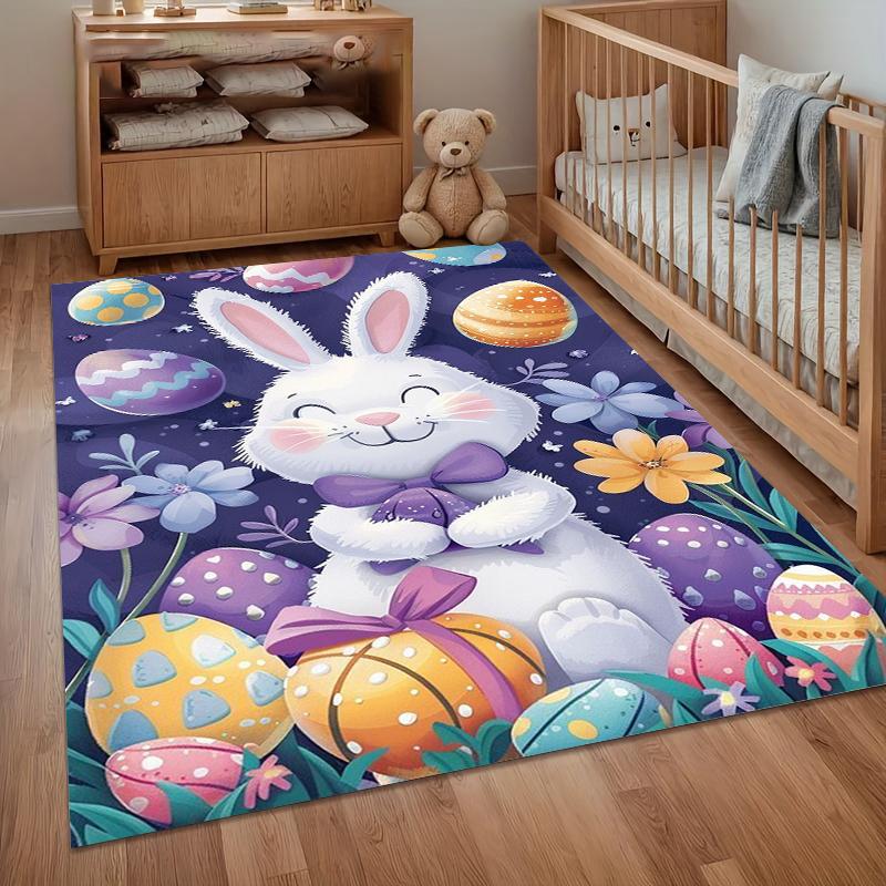 Deep Purple Carpet Happy Easter Rugs for Bedroom Carpets for Living Room Navidad Decoraciones Para El Hogar Alfombra Home Gift