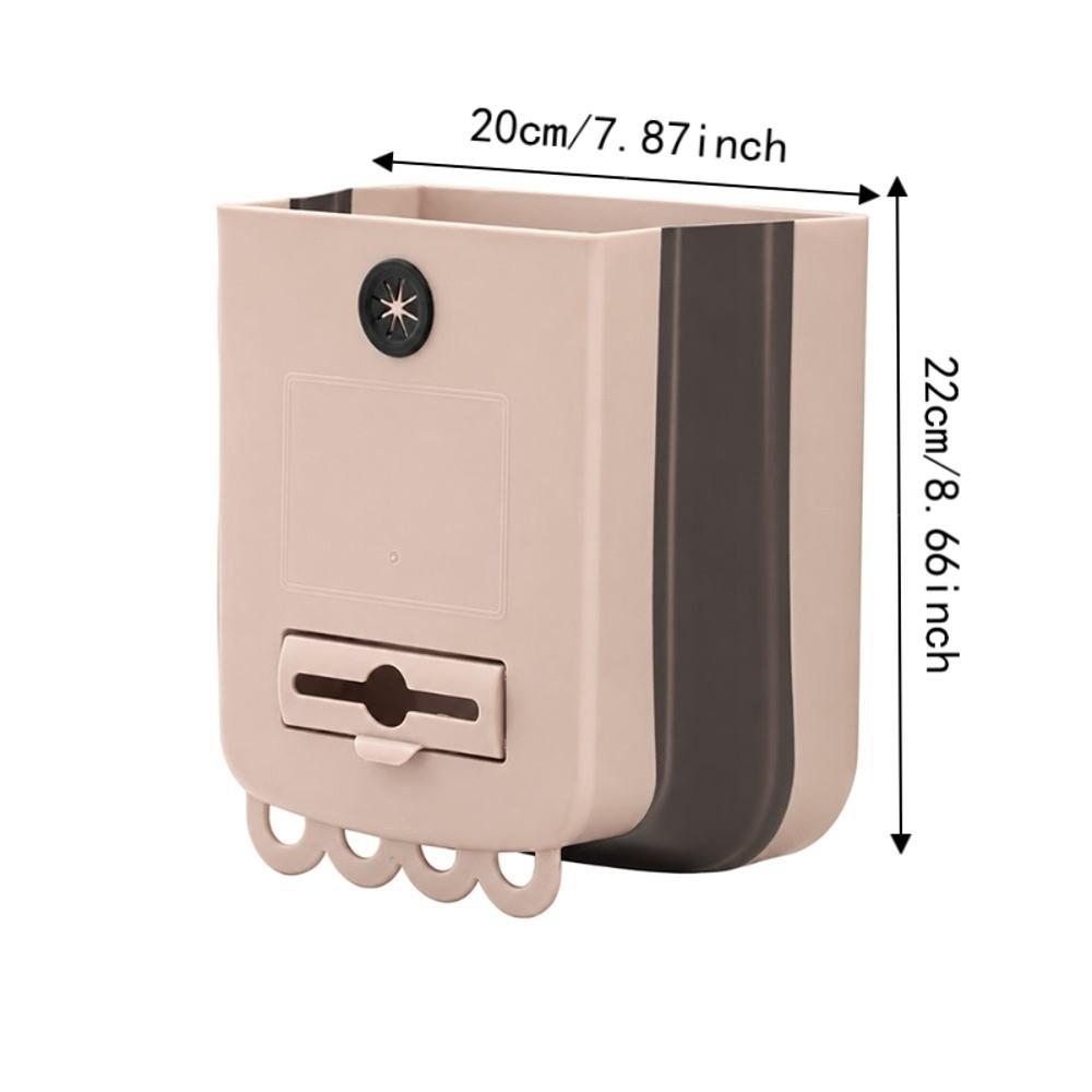 Foldable Hanging Trash Can Wide Opening Kitchen Compost Bin Wall Mounted Garbage Can Cabinet Door