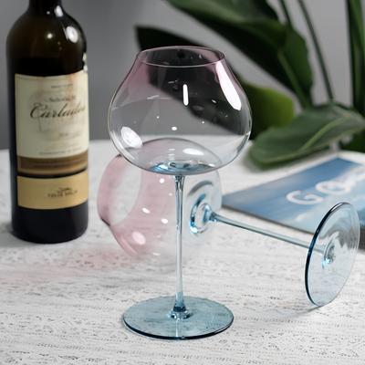 750ml 2-piece Set of Large Capacity Gradient Red Wine Glasses, Burgundy Bordeaux Red Wine Glasses, Crystal Glass Wine Vessels
