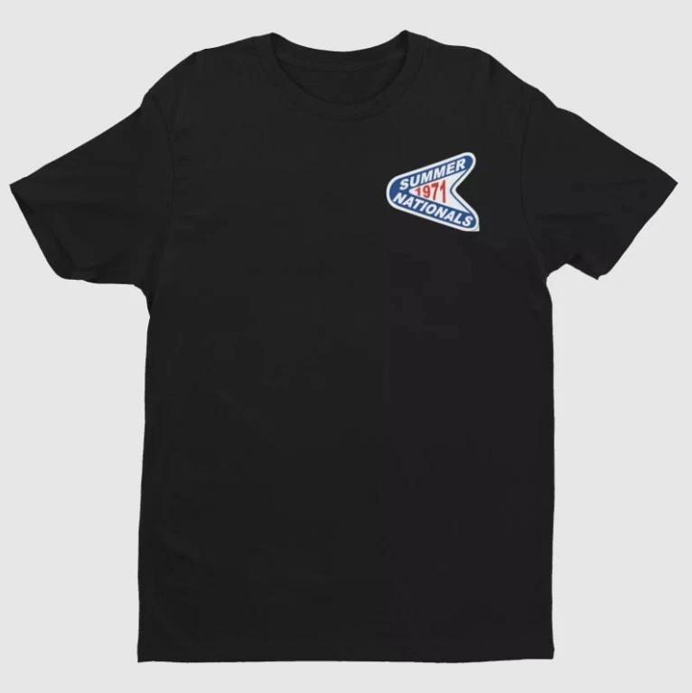 71 NATIONALS ENGLISHTOWN NJ. 100% COTTON Mens T-SHIRT NHRA DRAG RACING WHEELS UP S