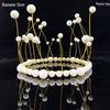 Královský krajkový a perlový dort - design královny čelenky pro svatby a narozeniny