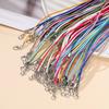 10pcs/Lots 1.5/2mm PU Leather Bracelet Cord  Kit Wax-Coated Braided Strings With Charms for Bracelet Jewelry Making Supplies