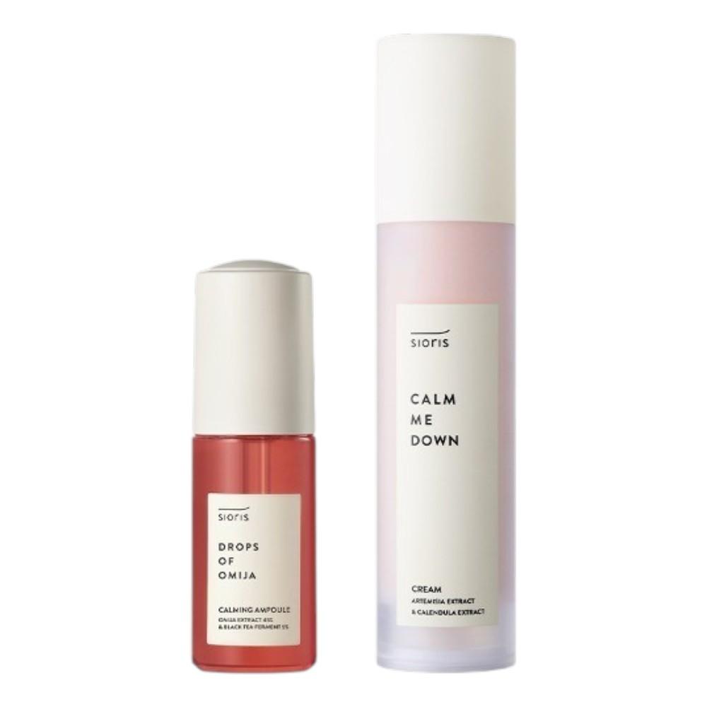 

Sioris Omija Calming Set - Soothing Skincare Duo for Irritated Skin: A Calming Day Ampoule (35ml) & Calm Me Down Cream (50ml)