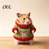 Haustierfotografie Kostüm Weihnachten Hamster Pullover, Weich Gestrickt Niedlich Feiertags Outfit, Gemütlich Klein Warm Kleidung Rollkragen Festlich Winterkleidung