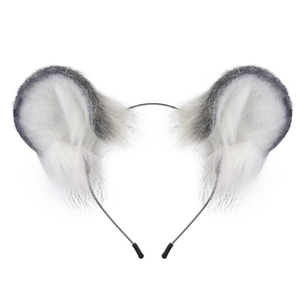 Halloween handmade plush simulated mouse ears cos animal ears and tail set cute animal ears headband headdress
