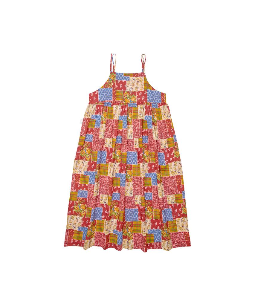 Goteu Vintage Graphic Camisole Dress - Red