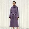 New Style Double-Faced Wool Coat with Stand Collar and Side Buttons - Autumn/Winter 2026 Collection