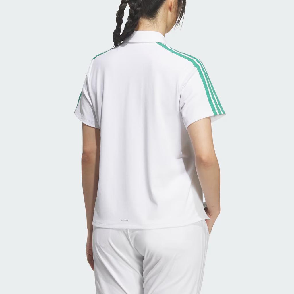 Adidas Climacool Striped Loose Fit Short Sleeve Golf Shirt Women tops KD7210