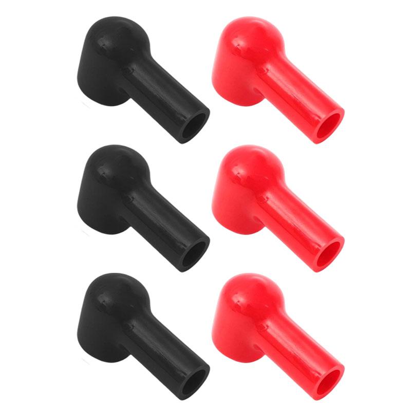 Auto Auto Accupool Afdekhoes Beschermkap PVC Flexibel Hoekig Beschermer Rood Zwart Positief Negatief Isolatiekap RV Marine Boot Bevestiging