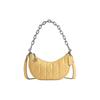 Mira 24 Zippered Removable Shoulder Strap Leather Shoulder Crossbody Tote Medium Women's Yellow