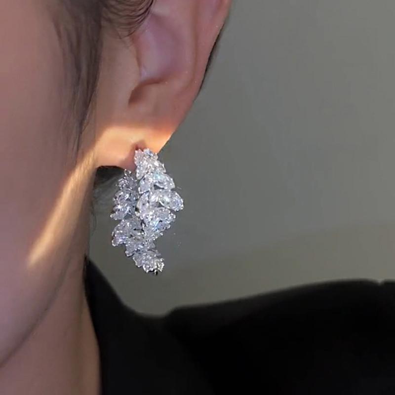 1 Paar Mode Einzigartige Elegante Exquisite Blatt Tropfen Ohrringe Luxus Schmuck Geschenk
