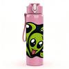 1PC Green Alien Monster 750ml Color Plastic Sports Water Bottle Leakproof Flip Straw Lid Suitable for Sports Office Home Use