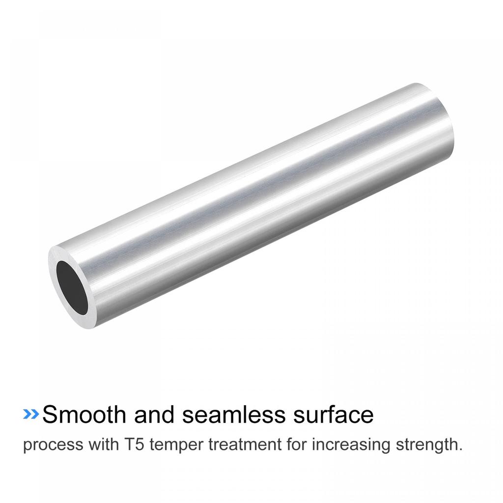 uxcell Round Tube 6063 Aluminum Pipe Tube 20mm Outer Diameter