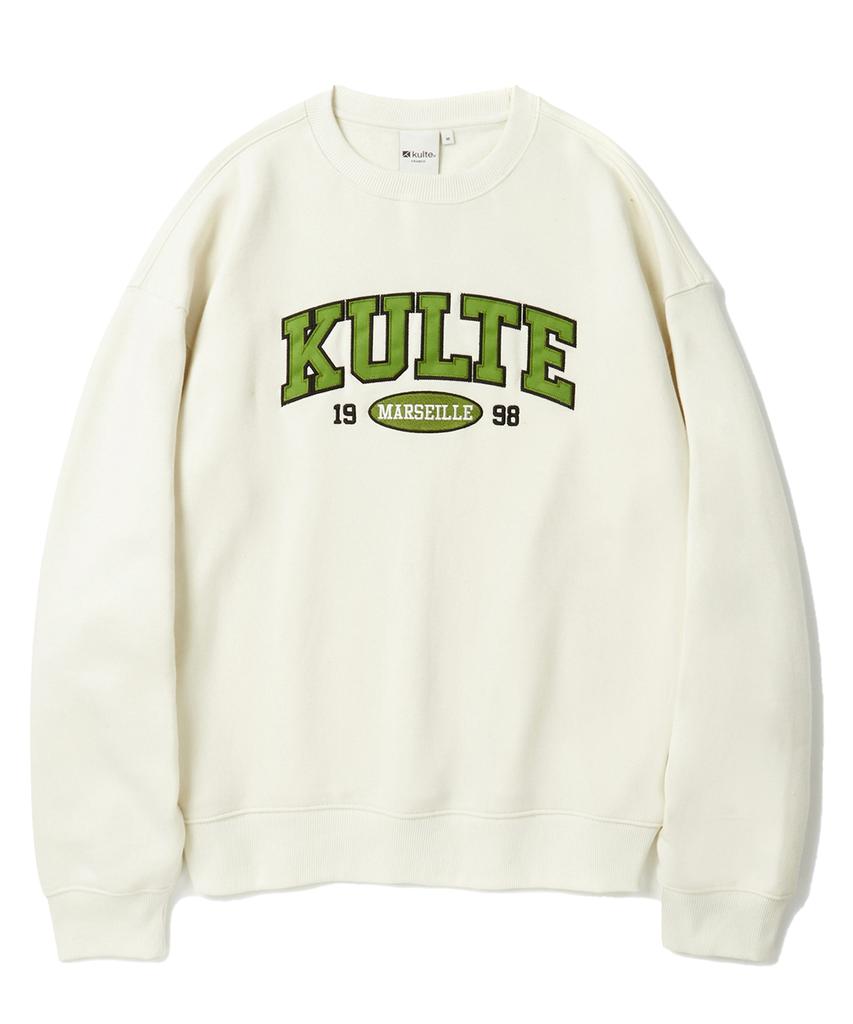 KULTE Twill Arch Logo Crewneck Ivory