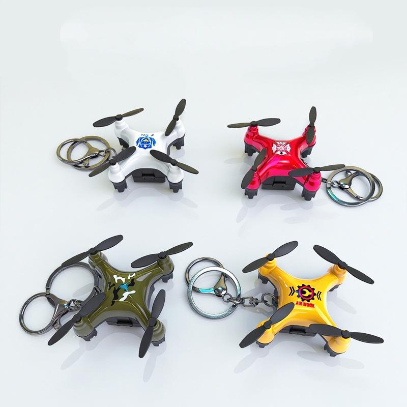 Cartoon Mini Small Unmanned Aerial Toy Model Keychain Pendant Creative Fun Car Students Schoolbag Decor Pendant Kids Gift