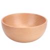 Stackable Wooden Rice Bowl Smooth Round edge Soup Bowl Whole Carved Thickened Salad Bowl Salad Prep
