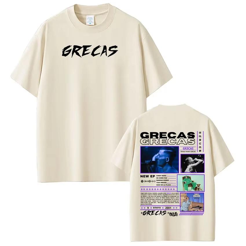 

Rapper Grecas Album Tour Graphic Tees Men Women Hiphop Tshirts Shortsleeved Casual pure Cotton Punk Casual Tshirts 2XL