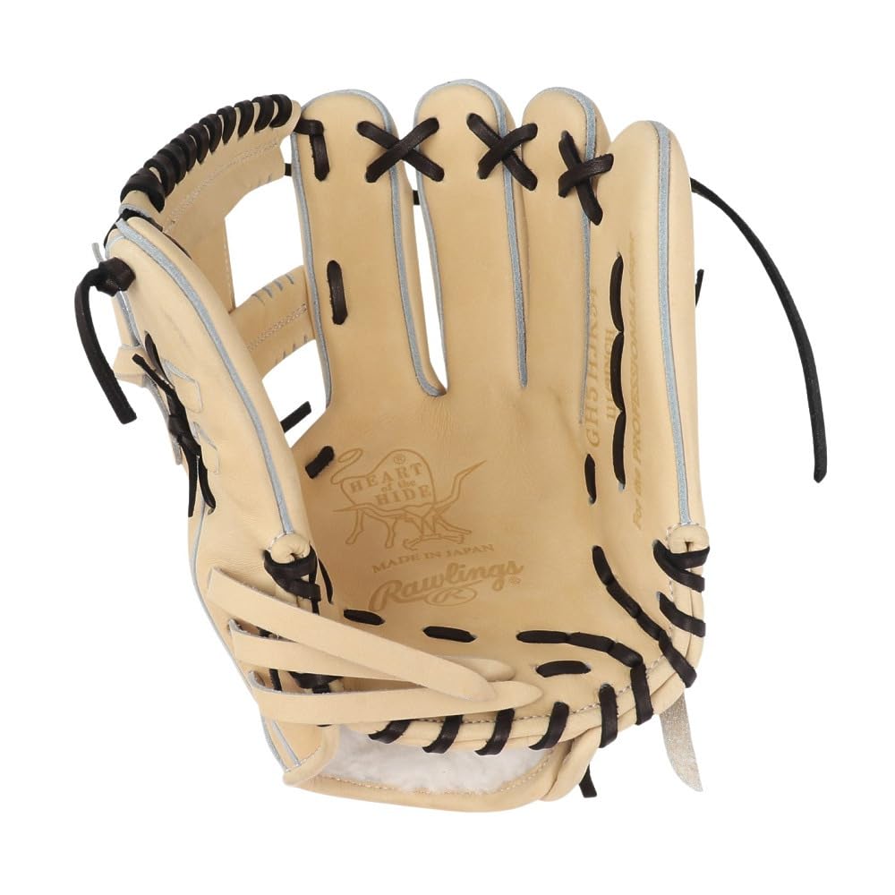 Rawlings Baseball HOH JAPAN Camel Size Wear On Left Glove, Hardball, Adult, GH5HJK54, [Infielder's Glove], 11.5 (Right-Handed Thrower, Hand)