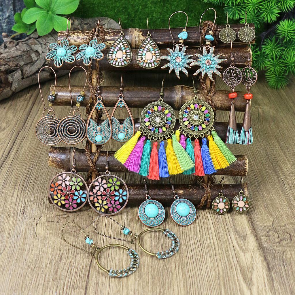 New Drop Dangle Earrings Sun Flower / Geometry / Tassel Design Match Daily Outfits Party Decor Perfect Gift For Mom&Friends